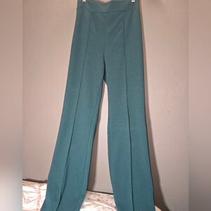 Fashion Nova Teal Wide-Leg Trousers
